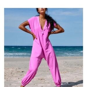 Free People Movement  Jumpsuit Onzie Hot Pink Magneta